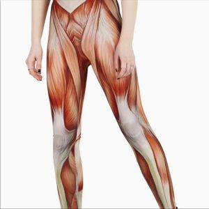 BLACKMILK leggings muscle skeleton patterned yoga active fitness leggings Sz S